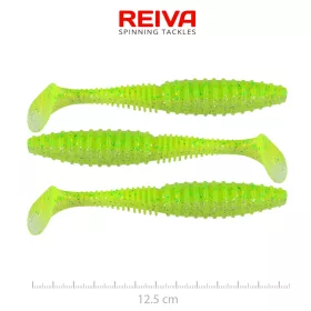   Reiva Șalău Power Shad Flash Chartreuse 12,5cm Nălucă Plastic 3 buc