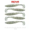 Reiva Zander Power Shad 8cm 3,18gr 5buc/pachet (Flitter Argintiu) Nălucă de plastic