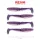 Reiva Zander Power Shad Perlă Violetă 8cm Momeală din plastic 4 buc