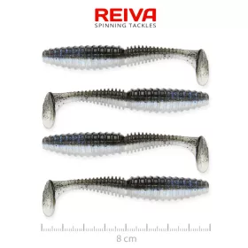  Reiva Zander Power Shad Pește Magic 8cm Momeală din plastic 4 buc