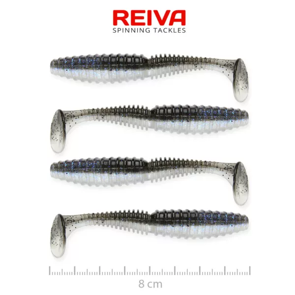 Reiva Zander Power Shad Pește Magic 8cm Momeală din plastic 4 buc