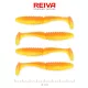 Reiva Zander Power Shad Portocaliu Lucios 8cm Momeală din plastic 4 buc