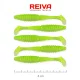 Reiva Zander Power Shad 8cm 3,18gr 5buc/pachet (Flitter Verde Fluo I.) Nălucă de plastic
