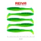 Reiva Zander Power Shad 8cm 3,18gr 5buc/pachet (Flitter Verde) Nălucă de plastic