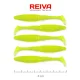 Reiva Zander Power Shad 8cm 3,18gr 5buc/pachet (Verde Fluo) Nălucă de plastic