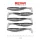 Reiva Zander Power Shad 8cm 3,18gr 5buc/pachet (Flitter Argintiu) Nălucă de plastic