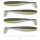 Reiva Flat Minnow Shad 10cm 4buc/pachet (Negru-Argintiu Sclipitor) pește de cauciuc