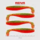 Reiva Flat Minnow Shad 10cm 4buc/pachet (Paiete Verde-Portocaliu) pește artificial din cauciuc
