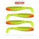 Reiva Flat Minnow Shad 10cm 4buc/pachet (Paiete Verde-Roșu) pește artificial din cauciuc