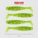 Reiva Flat Minnow Shad 10cm 4buc/set (Sclipici Verde) pește de cauciuc