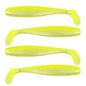 Reiva Flat Minnow Shad 10cm 4buc/pachet (Galben-Argintiu)