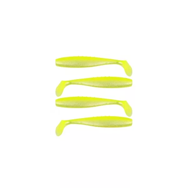 Reiva Flat Minnow Shad 10cm 4buc/pachet (Galben-Argintiu)