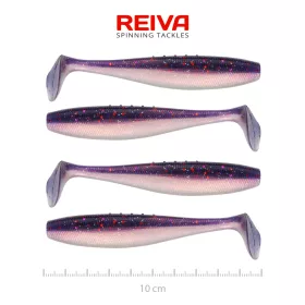   Reiva Flat Minnow Shad 10cm Purple Pearl Momeală Plastică 4 bucăți