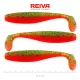 Reiva Flat Minnow shad 12,5cm 3buc/pachet (Verde-Portocaliu cu sclipici) Nalucă de plastic