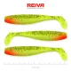 Reiva Flat Minnow shad 12,5cm 3buc/pachet (Verde-Roșu cu sclipici) Nalucă de plastic