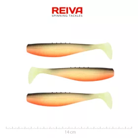 Reiva Flat Minnow Shad UV Roach 14cm Plasztik Csali 3db