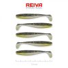 Reiva Flat Minnow shad 7,5cm 5buc/pachet (Negru-Argintiu cu sclipici) Nalucă de plastic