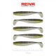 Reiva Flat Minnow shad 7,5cm 5buc/pachet (Negru-Argintiu cu sclipici) Nalucă de plastic