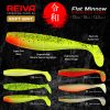 Reiva Flat Minnow shad 7,5cm 5buc/pachet (Negru-Argintiu cu sclipici) Nalucă de plastic