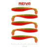 Reiva Flat Minnow shad 7,5cm 5buc/pachet (Verde-Portocaliu cu sclipici) Nalucă de plastic