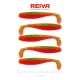 Reiva Flat Minnow shad 7,5cm 5buc/pachet (Verde-Portocaliu cu sclipici) Nalucă de plastic