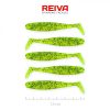 Reiva Flat Minnow shad 7,5cm 5buc/pachet (Verde cu sclipici) Nalucă de plastic