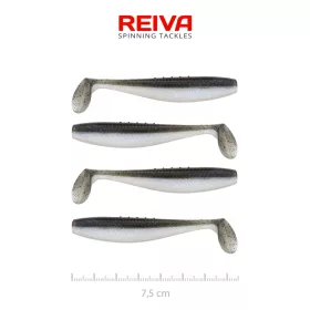   Reiva Flat Minnow Shad 7,5cm Magic Fish Momeală plastic 4buc