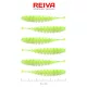 Reiva Tiny Worm Flash Chartreuse 6cm Momeală Plastică 6 bucăți