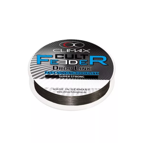 Climax Cult Feeder Fast Sinking Braid Droplink 10m 0,24mm 11,8kg Dark Grey Fonott Előkezsinór