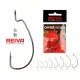 Reiva Offset Worm Negru 5/0 3buc/pachet Cu ochi Cu barbă Cârlig pentru pești răpitori