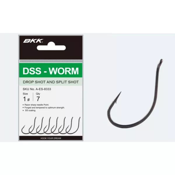 BKK DSS-WORM #1/0, 6 buc/pachet Cârlig Dropshot
