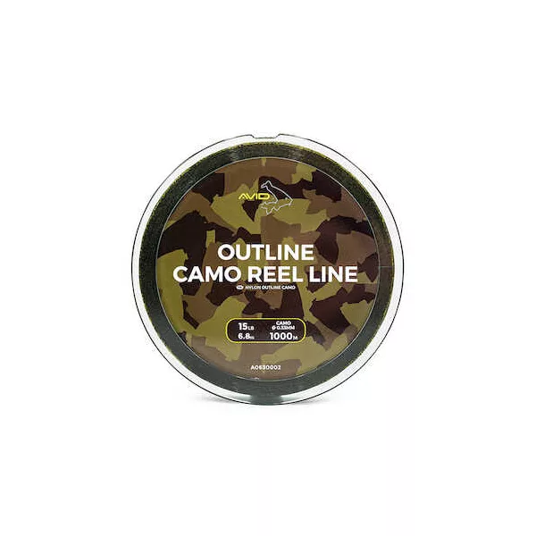 Avid Outline Camo Reel Line 15Lb 1000M Monofil Fir principal