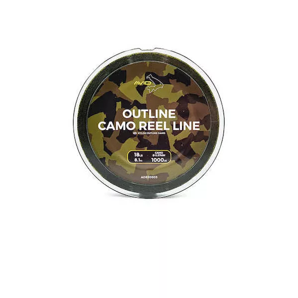 Avid Outline Camo Reel Line 18Lb 1000M Monofil Fir principal