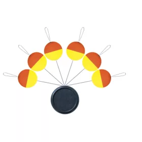   SERT - XT- BLISTER FLOAT ROUND N°2 X 6 (FLUO ORANGE/YEL.) - Opritor