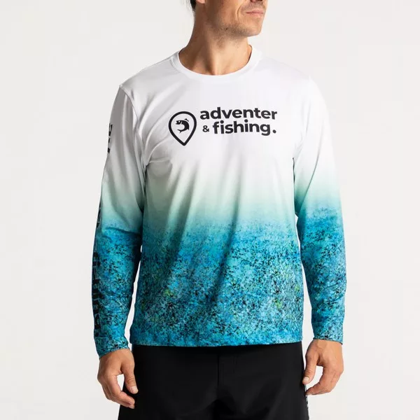 Tricou UV cu mânecă lungă Adventer Fishing Bluefin Trevally Mărimea L