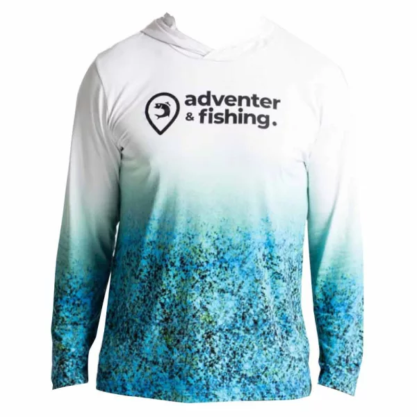 Adventer Fishing Tricou cu glugă, rezistent la UV Bluefin Trevally XL