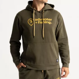 Adventer Pulover hanorac de bumbac Khaki L