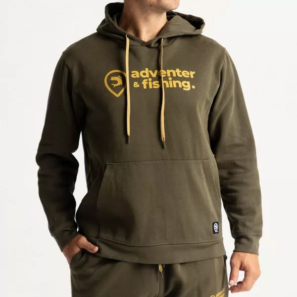 Adventer Pulover hanorac de bumbac Khaki L
