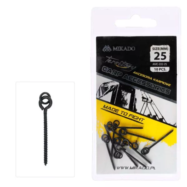Mikado 25mm Șurub pentru momeală cu inel 10 buc