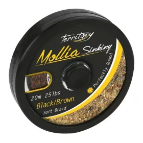 Mikado Mollia Hooklink 20m 25lbs Negru-Maro Forfac împletit