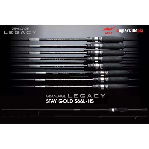 Apia Grandage Legacy Stay Gold S66L-HS 1,98m 0,3-10gr 2 Bucăți Lansetă de Spinning