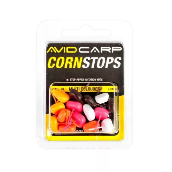 Avid Carp Corn Stops Floating Short MultiCoulored Stoppere de Porumb Artificial
