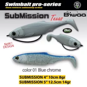 Biwaa Submission 13cm 01 Blue Chrome Gumihal 3db