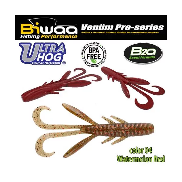 Biwaa Ultra Hog 10cm 04 Watermelon Red Gumi Műcsali 8db