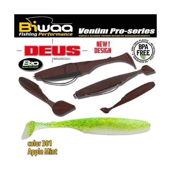 Biwaa Deus 10cm 301 Apple Mint Momeală plastică 7 buc.