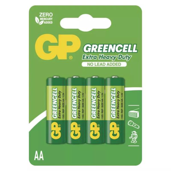 GP Greencell baterie AA 4 buc/blister