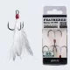 BKK Feathered Spear-21 SS 6 Cu ochi, Cu barbă Alb Ancoră 3 buc
