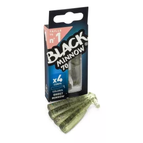   FIIISH 4 buc. corp Black Minnow de 70mm - culoare Ghost Minnow Nălucă artificială din plastic
