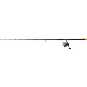   Black Cat Hard Core Combo Vertical Rod 1,80m 240gr Lansetă de somn dintr-o bucată cu mulineta Black Passion FD 50 și fir