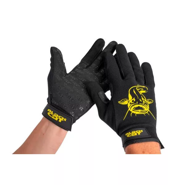 Black Cat Cat Gripper Gloves Mănuși de somn L